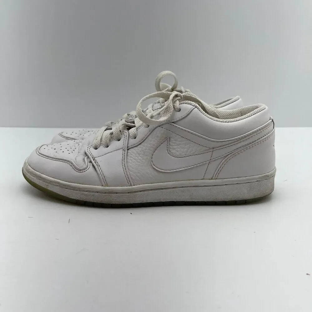 Nike Air Jordan 1 Retro Low - White Metallic Silver 309192-111 Men’s Size 7.5